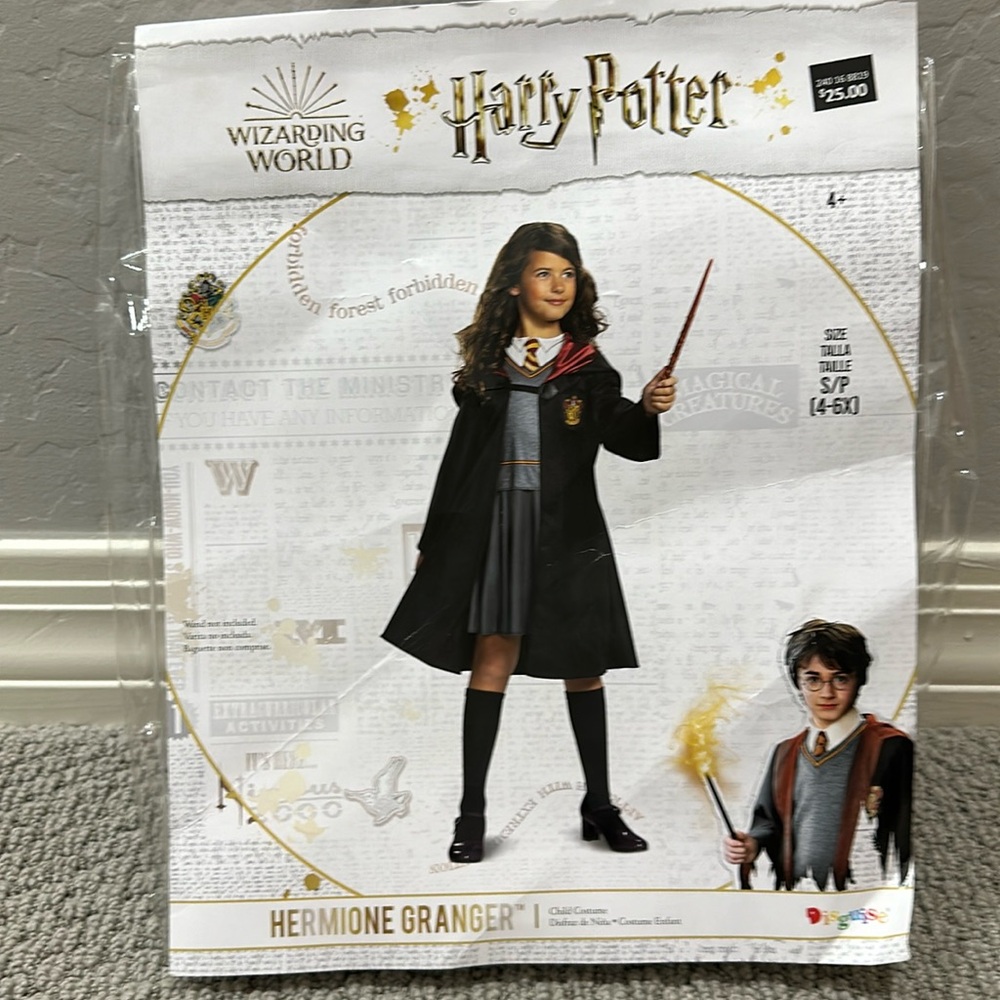 Kids Harry Potter Costume Size Small 4-6X